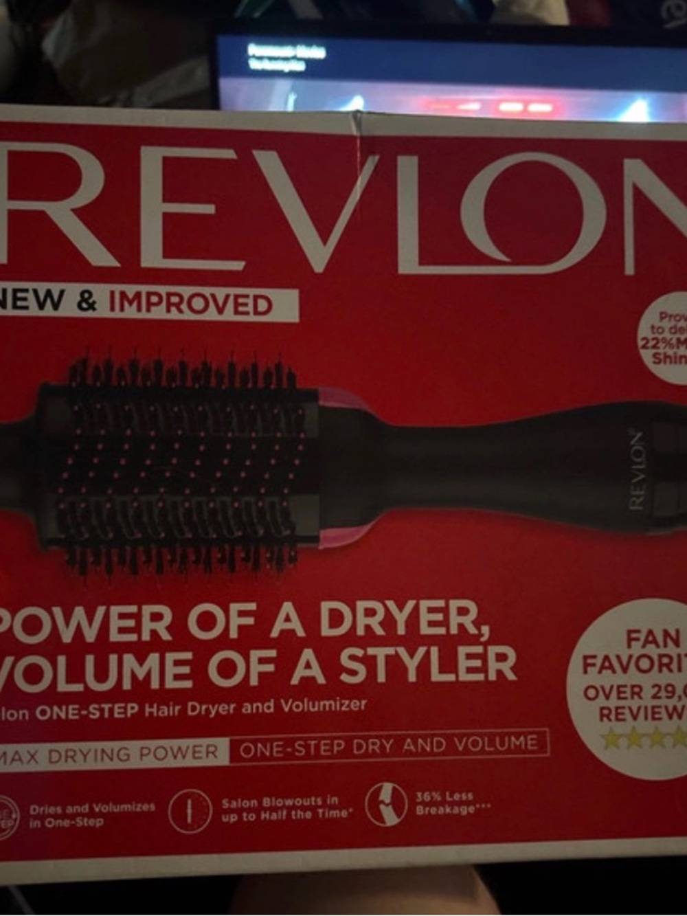 Revlon Two-Tone Black and Red One-Step Hair Dryer & Volumizer